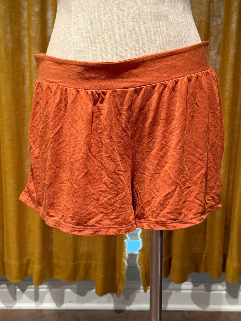 Cozy Rust Orange Lounge Shorts for Women